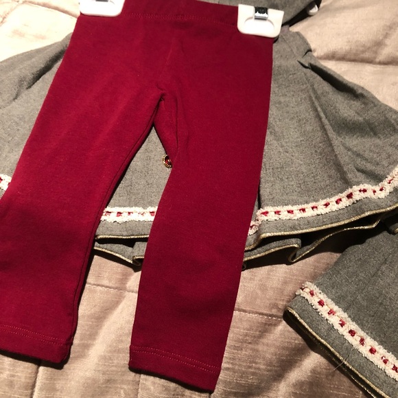 TAHARI BABY Dress/Leggings Set (twins) NWTS - Picture 3 of 7